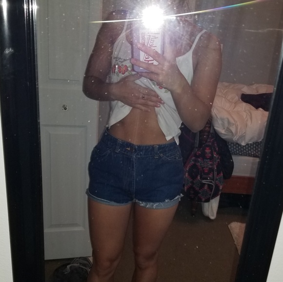 Vintage high waist Chic jean shorts - Picture 7 of 7